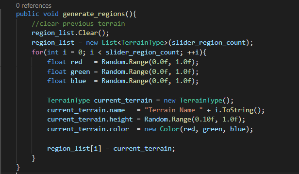 Making random terrain.